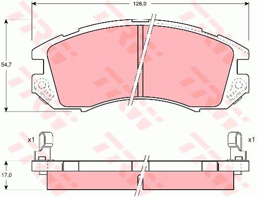 TRW DTEC Brake Pad Set Front GDB989DT