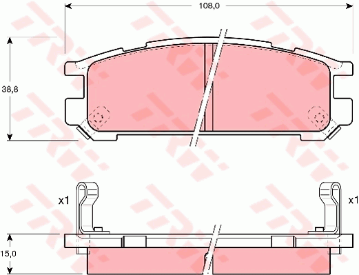 TRW DTEC Brake Pad Set Rear GDB990DT