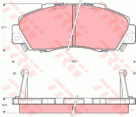 TRW DTEC Brake Pad Set Front GDB995DT