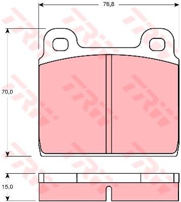 TRW Cotec Brake Pad Set Front GDB100