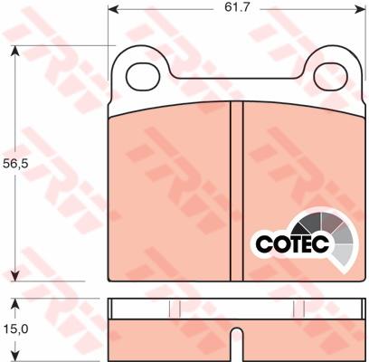 TRW Cotec Brake Pad Set Front GDB101