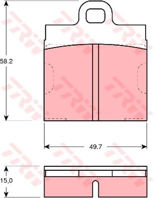 TRW Cotec Brake Pad Set Front GDB103