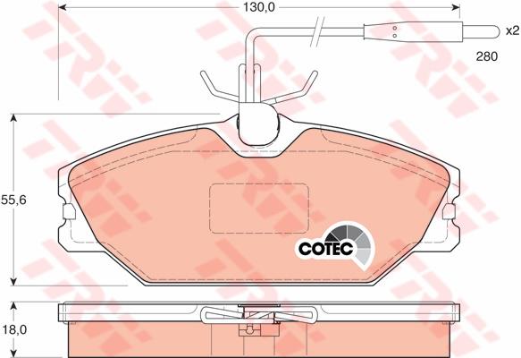 TRW Cotec Brake Pad Set GDB1030