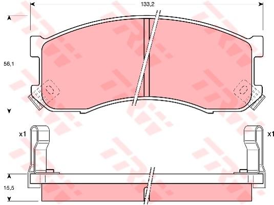 TRW Cotec Brake Pad Set Front GDB1037