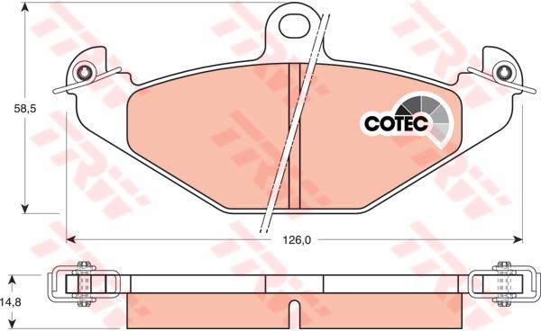 TRW Cotec Brake Pad Set GDB1041