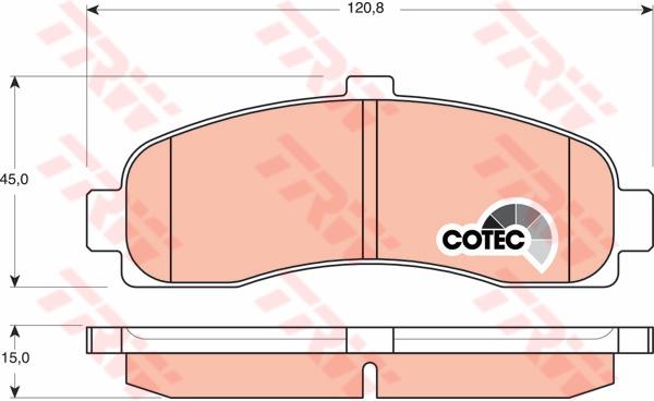 TRW Cotec Brake Pad Set Front GDB1059