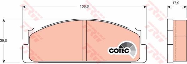 TRW Cotec Brake Pad Set Front GDB106