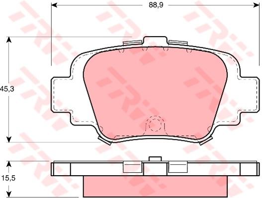 TRW Cotec Brake Pad Set Rear GDB1060