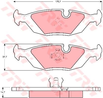 TRW Cotec Brake Pad Set GDB1068