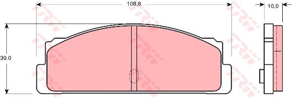 TRW Cotec Brake Pad Set Rear GDB107