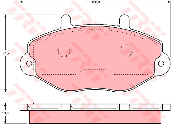 TRW Cotec Brake Pad Set GDB1080