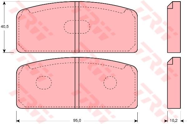 TRW Cotec Brake Pad Set Rear GDB109