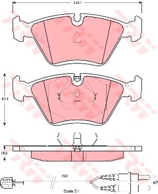 TRW Cotec Brake Pad Set Rear GDB1098