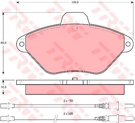 TRW Cotec Brake Pad Set GDB1102