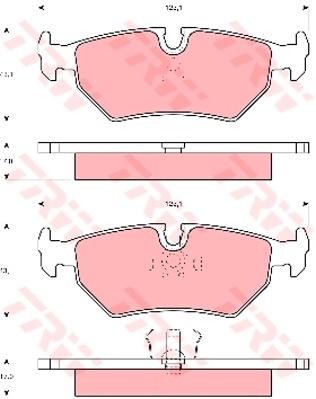 TRW Cotec Brake Pad Set Rear GDB1109