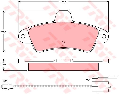 TRW Cotec Brake Pad Set Rear GDB1112