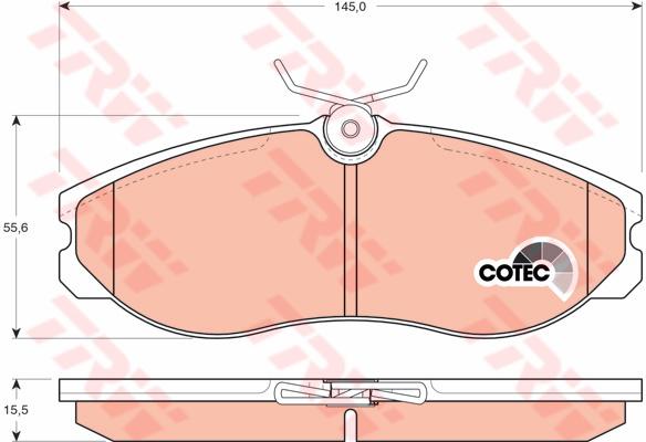 TRW Cotec Brake Pad Set Front GDB1113