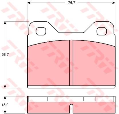 TRW Cotec Brake Pad Set GDB112