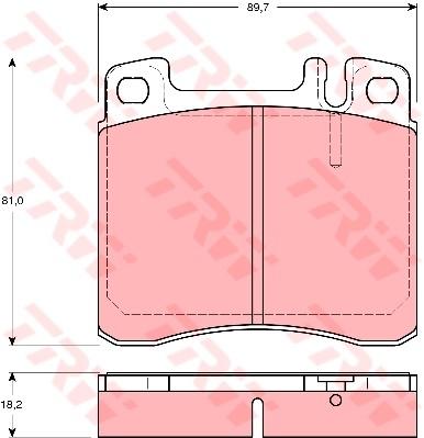 TRW Cotec Brake Pad Set Front GDB1122