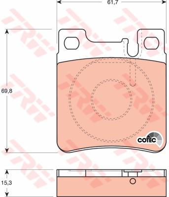 TRW Cotec Brake Pad Set Rear GDB1123