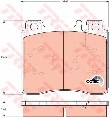 TRW Cotec Brake Pad Set Front GDB113