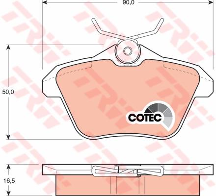 TRW Cotec Brake Pad Set Rear GDB1147
