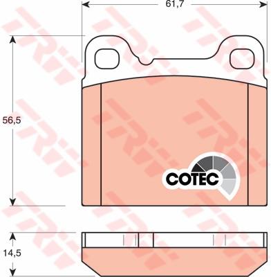 TRW Cotec Brake Pad Set Front GDB1160