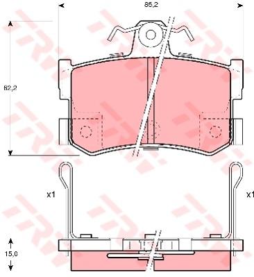 TRW Cotec Brake Pad Set Front GDB1169