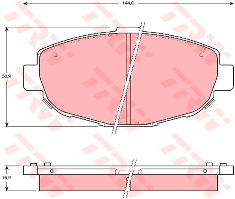 TRW Cotec Brake Pad Set GDB1184