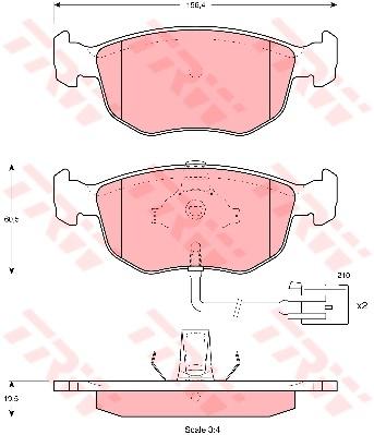 TRW Cotec Brake Pad Set Rear GDB1213