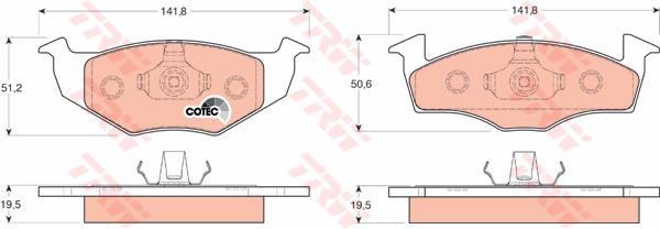 TRW Cotec Brake Pad Set GDB1218