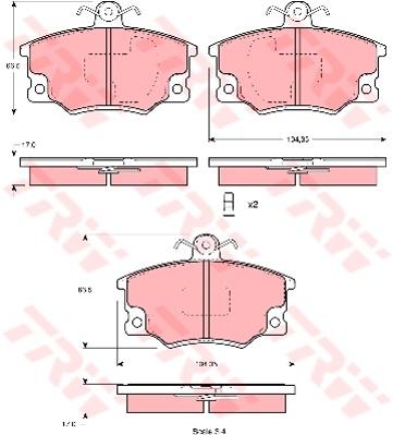 TRW Cotec Brake Pad Set Front GDB1223