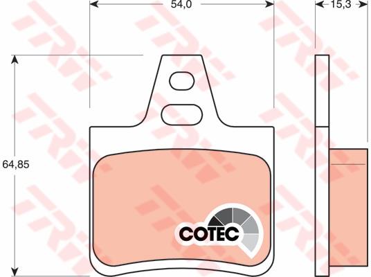TRW Cotec Brake Pad Set Rear GDB1247