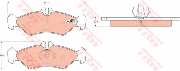 TRW Cotec Brake Pad Set Front GDB1262