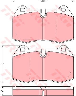 TRW Cotec Brake Pad Set GDB1269