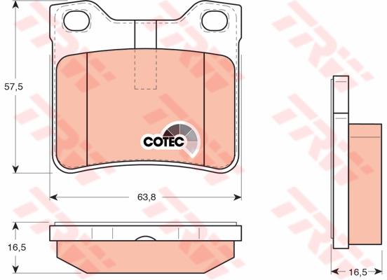 TRW Cotec Brake Pad Set Front GDB1276