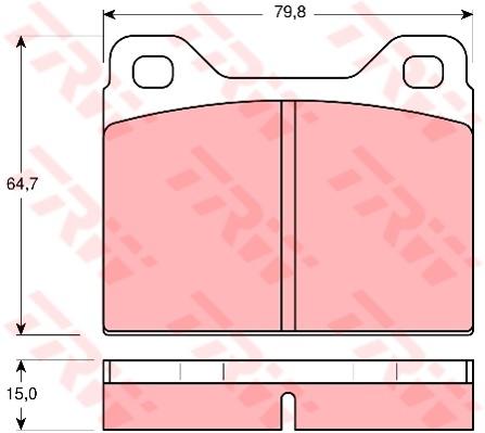 TRW Cotec Brake Pad Set Front GDB131