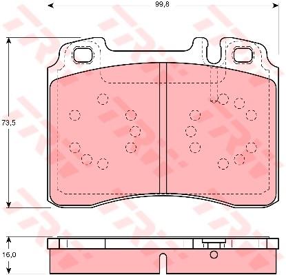 TRW Cotec Brake Pad Set Front GDB1318