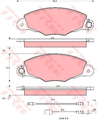 TRW Cotec Brake Pad Set Front GDB1336