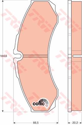 TRW Cotec Brake Pad Set Front GDB1345