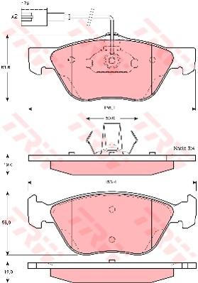 TRW Cotec Brake Pad Set Front GDB1362