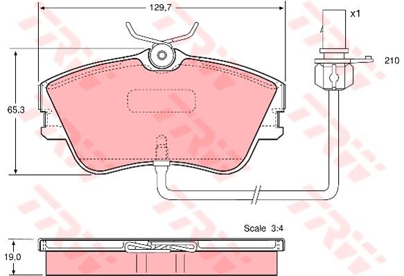 TRW Cotec Brake Pad Set Front GDB1367