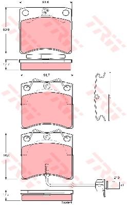TRW Cotec Brake Pad Set Front GDB1368