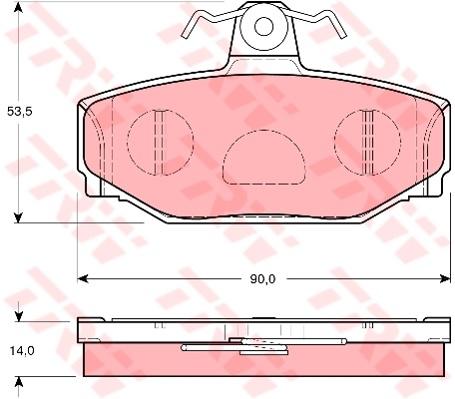 TRW Cotec Brake Pad Set Rear GDB1377