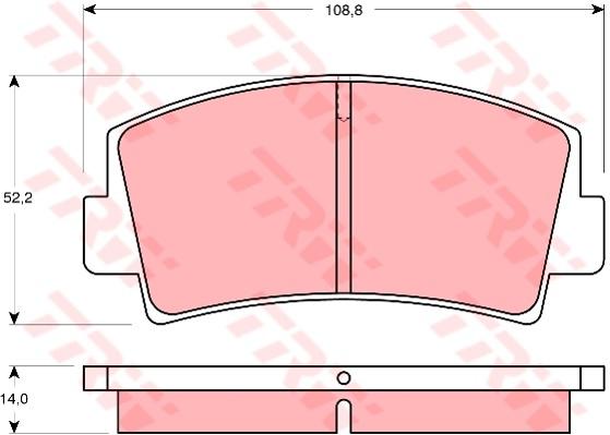 TRW Cotec Brake Pad Set GDB139