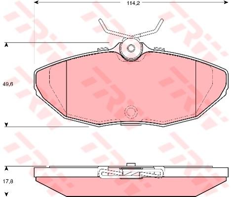 TRW Cotec Brake Pad Set GDB1398