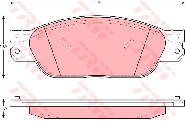 TRW Cotec Brake Pad Set GDB1401