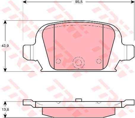 TRW Cotec Brake Pad Set Front GDB1412