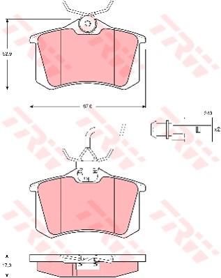 TRW Cotec Brake Pad Set Rear GDB1417
