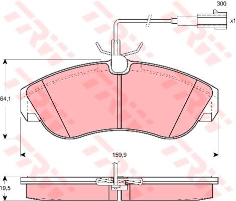 TRW Cotec Brake Pad Set Front GDB1426